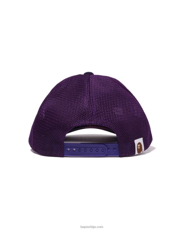 љубичаста мушкарци A Bathing Ape боја цамо ниц лого мрежаста капа J4280535