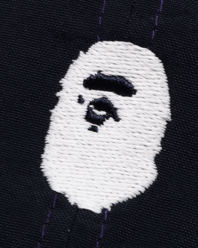 Морнарско плаво мушкарци A Bathing Ape капа панела са једном тачком J4280538