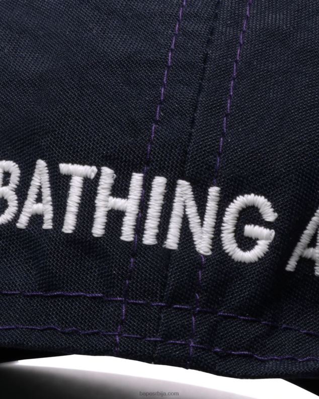 Морнарско плаво мушкарци A Bathing Ape капа панела са једном тачком J4280538