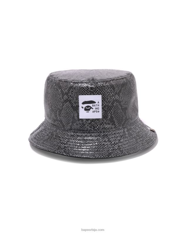 сива мушкарци A Bathing Ape змија реверзибилни шешир J4280541