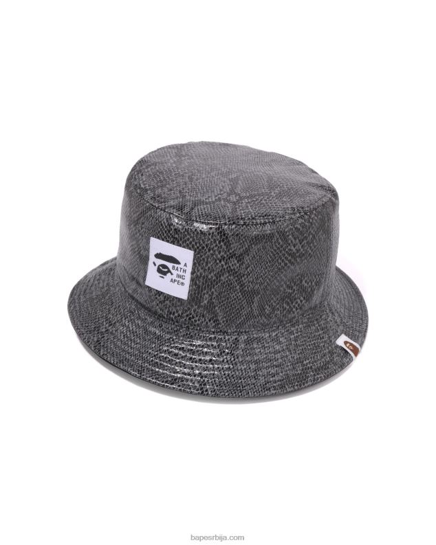 сива мушкарци A Bathing Ape змија реверзибилни шешир J4280541