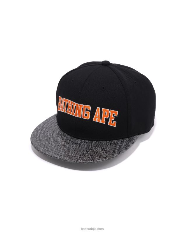 црн мушкарци A Bathing Ape змија панел капа J4280545