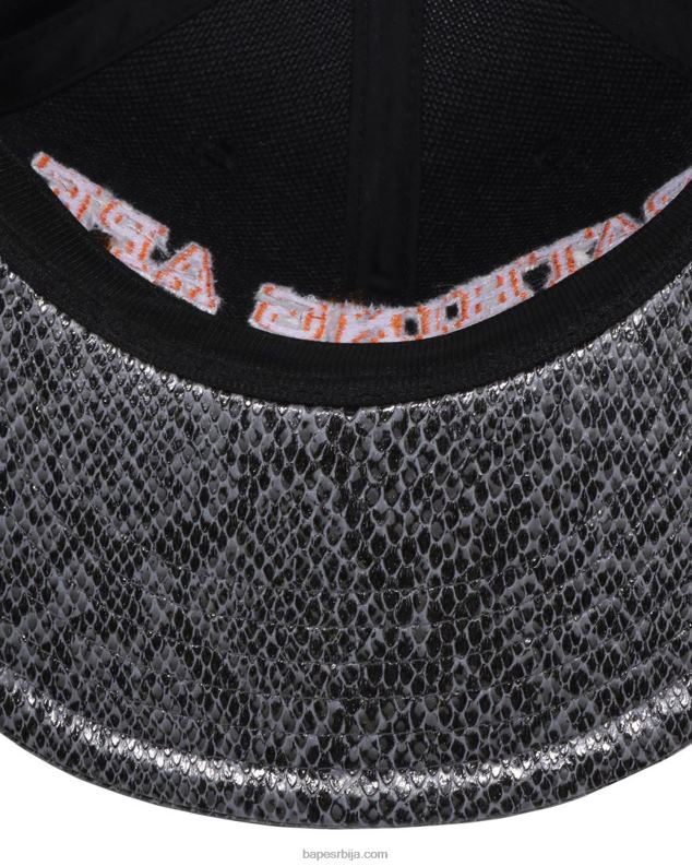 црн мушкарци A Bathing Ape змија панел капа J4280545