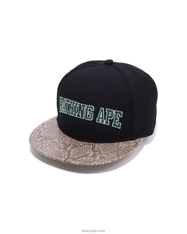 Морнарско плаво мушкарци A Bathing Ape змија панел капа J4280546