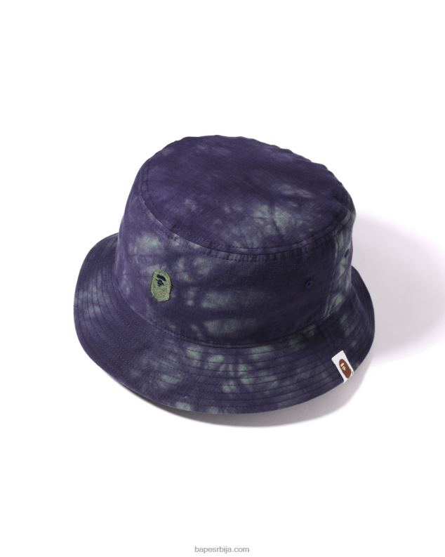 љубичаста мушкарци A Bathing Ape тие дие шешир за једну тачку J4280570