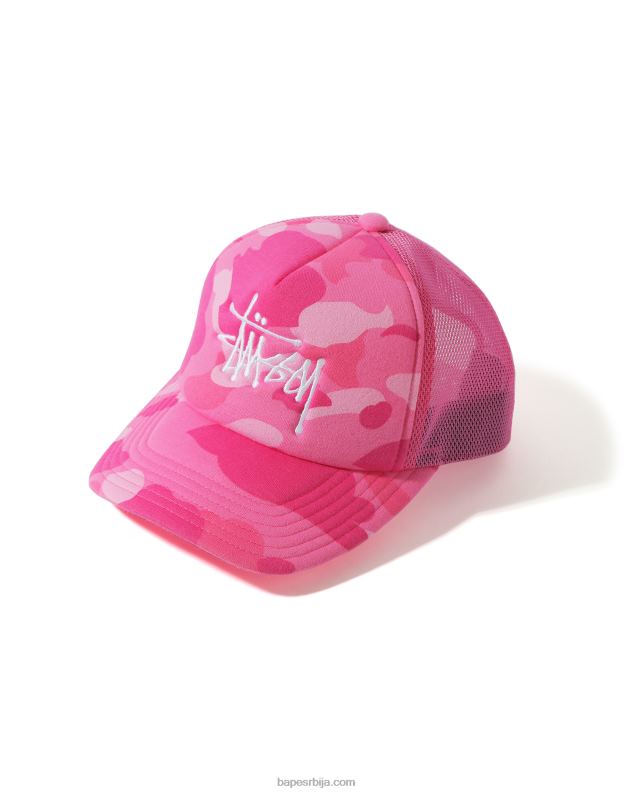розе мушкарци A Bathing Ape к стусси камионска капа J4280583