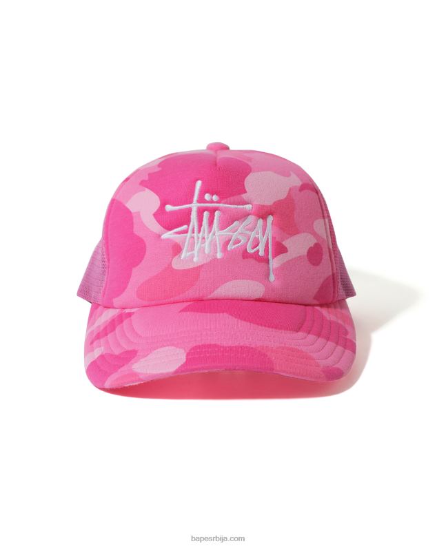 розе мушкарци A Bathing Ape к стусси камионска капа J4280583