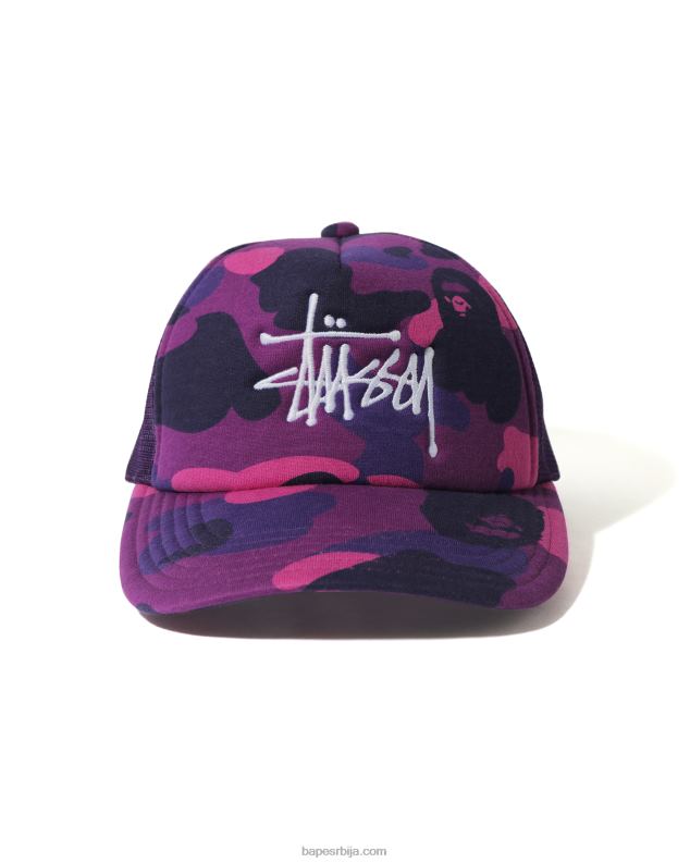 љубичаста мушкарци A Bathing Ape к стусси камионска капа J4280584