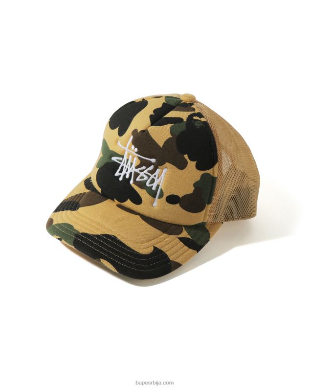 жута мушкарци A Bathing Ape к стусси камионска капа J4280585