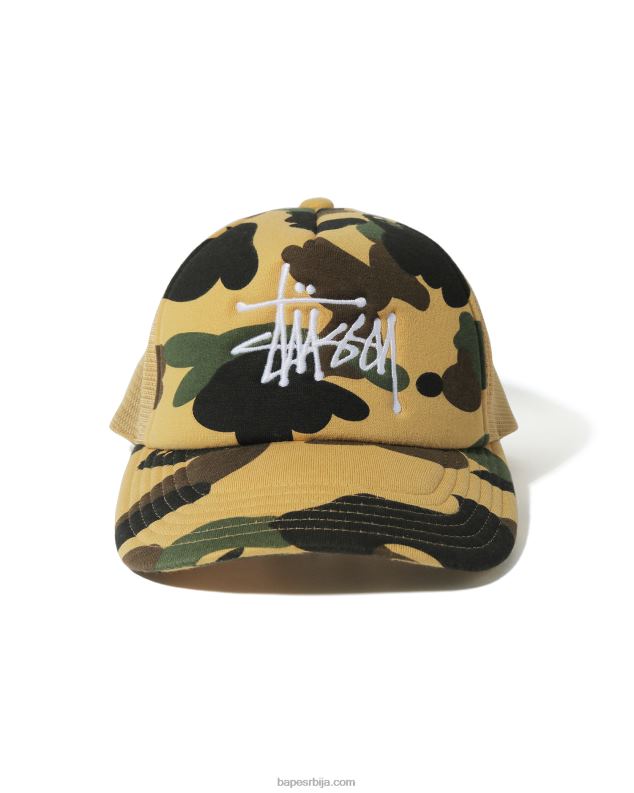 жута мушкарци A Bathing Ape к стусси камионска капа J4280585