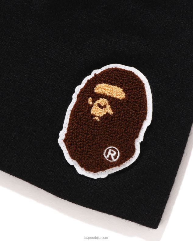 црн мушкарци A Bathing Ape плетена капа са великом главом J4280589