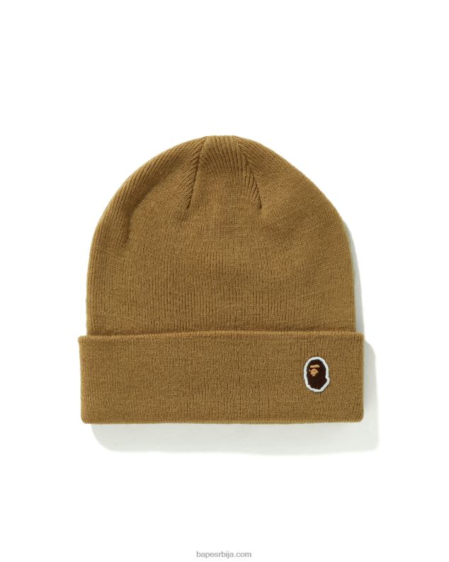 беж мушкарци A Bathing Ape глава једна тачка плетена капа J4280592