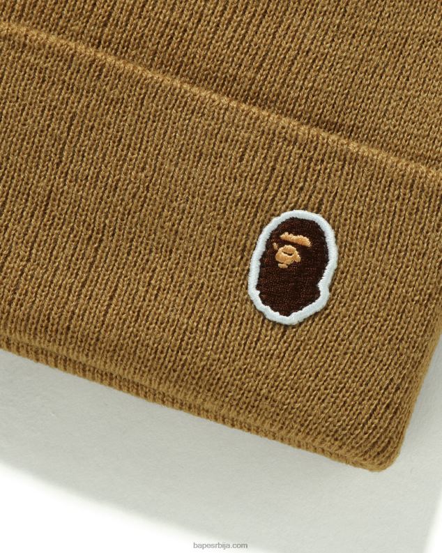 беж мушкарци A Bathing Ape глава једна тачка плетена капа J4280592