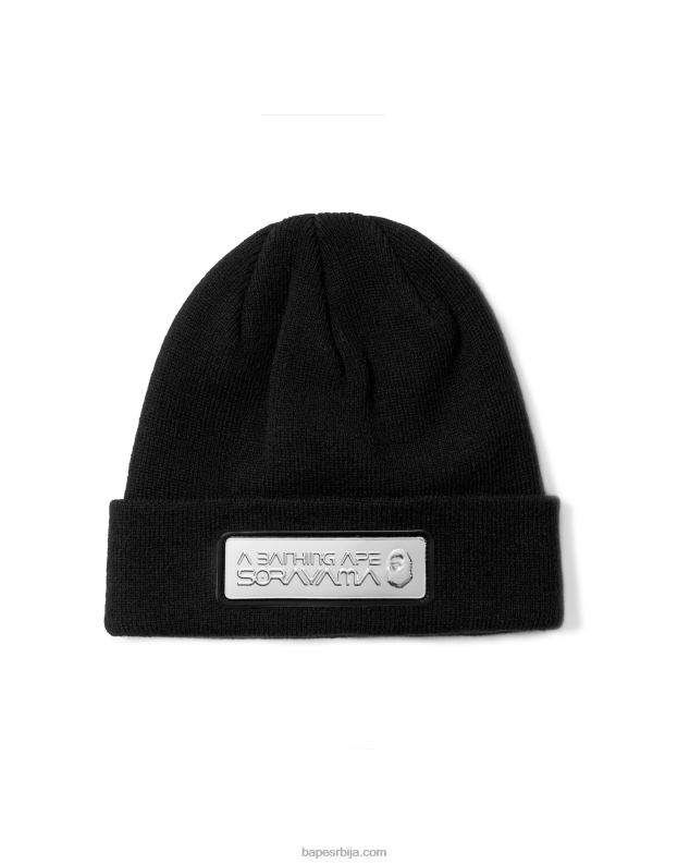 црн мушкарци A Bathing Ape х хајиме сораиама плетена капа J4280608
