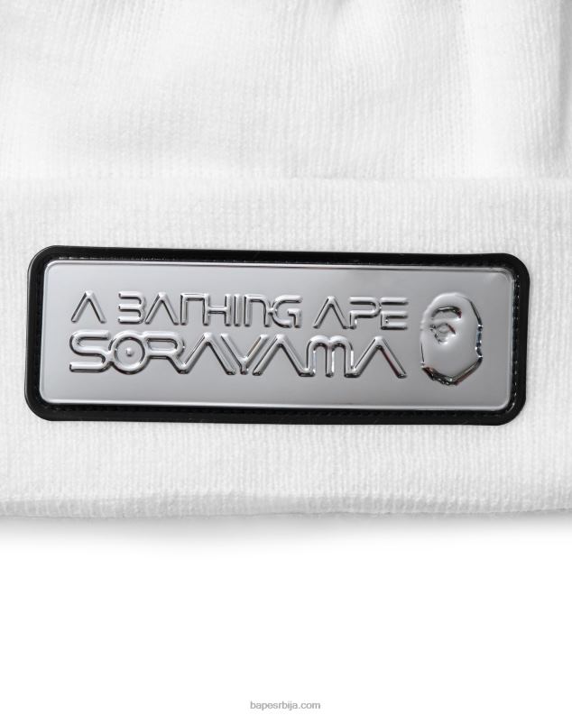 бео мушкарци A Bathing Ape х хајиме сораиама плетена капа J4280609
