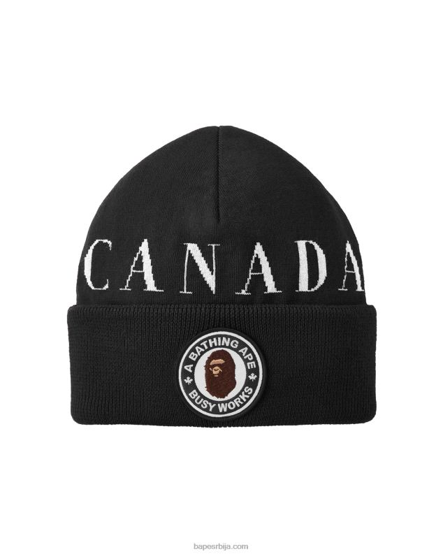 црн мушкарци A Bathing Ape к канада гуска к концепти плетене капе J4280617