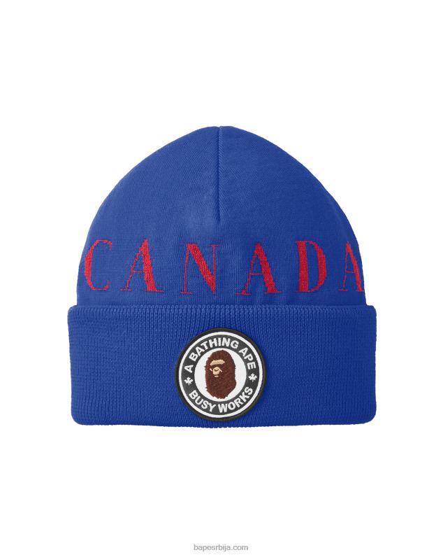 Плави мушкарци A Bathing Ape к канада гуска к концепти плетене капе J4280618