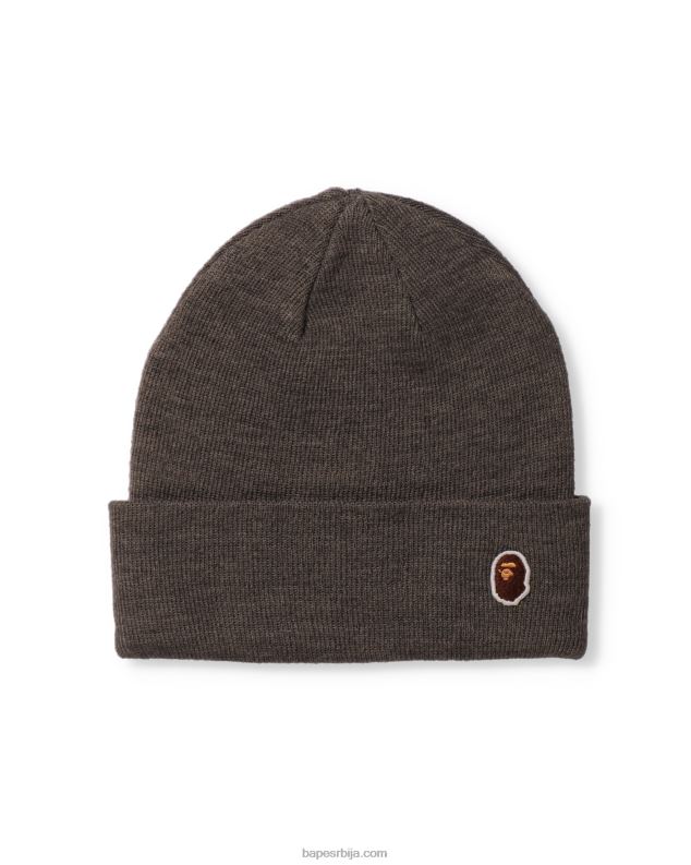 сива мушкарци A Bathing Ape глава једна тачка плетена капа J4280626
