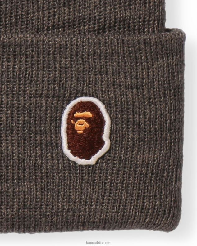 сива мушкарци A Bathing Ape глава једна тачка плетена капа J4280626