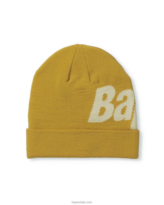 замагљена жута мушкарци A Bathing Ape плетена капа J4280632