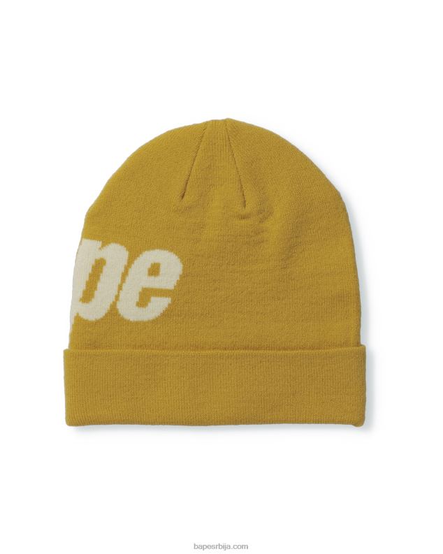 замагљена жута мушкарци A Bathing Ape плетена капа J4280632