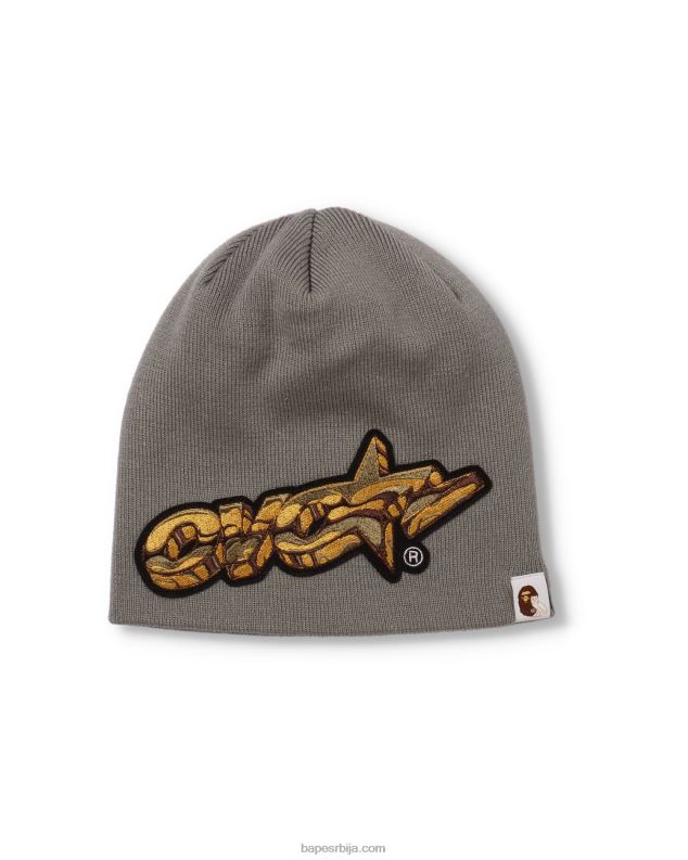 сива мушкарци A Bathing Ape х ово плетена капа J4280653
