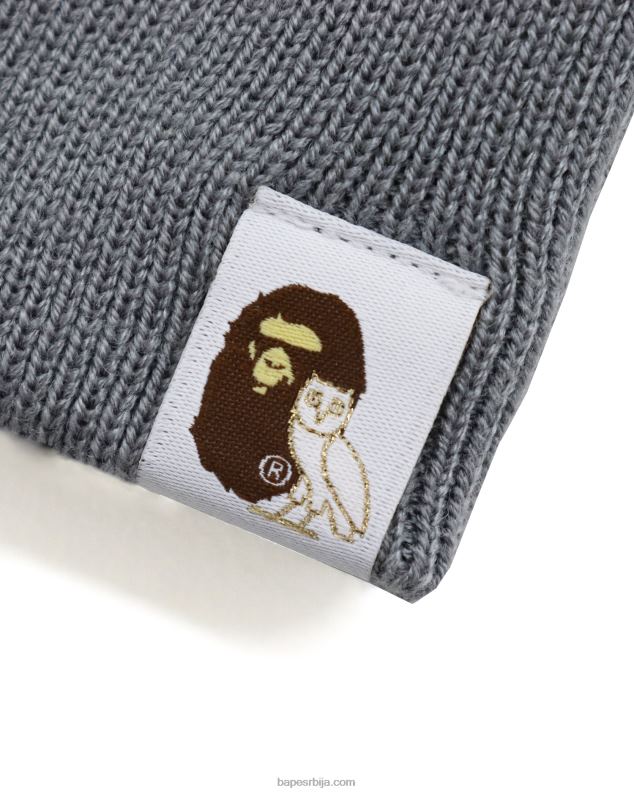 сива мушкарци A Bathing Ape х ово плетена капа J4280653