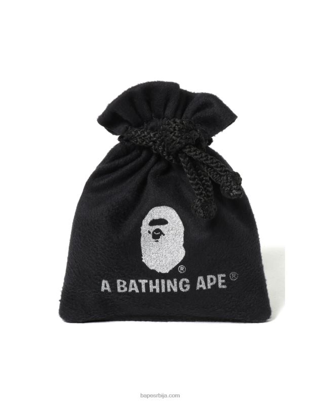 црн мушкарци A Bathing Ape рхинестоне главу прстен J4280605