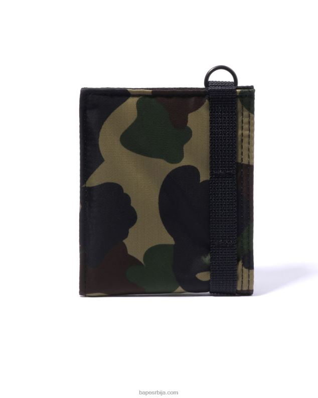 Војничко зелена мушкарци A Bathing Ape портер 1. маскирни новчаник J4280573