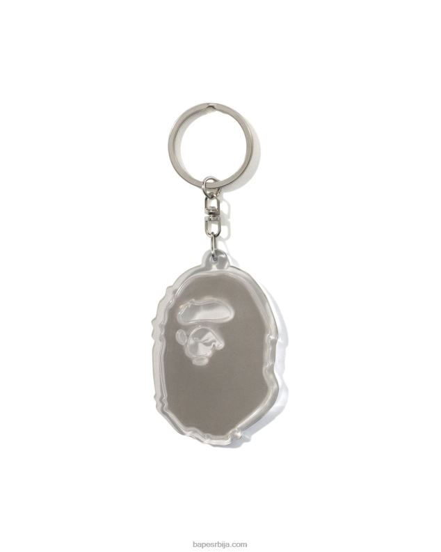 црн мушкарци A Bathing Ape рефлектујући привезак за кључеве J4280483