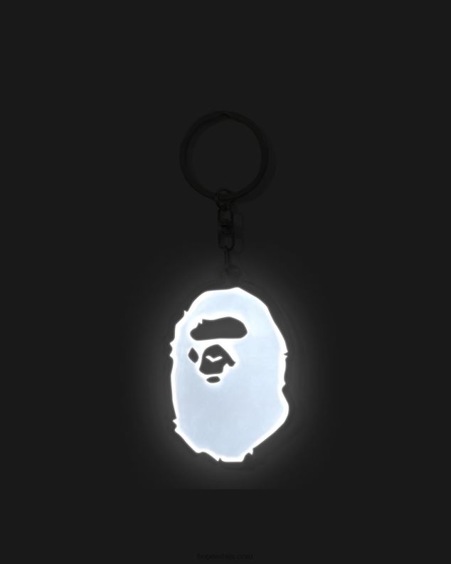 црн мушкарци A Bathing Ape рефлектујући привезак за кључеве J4280483