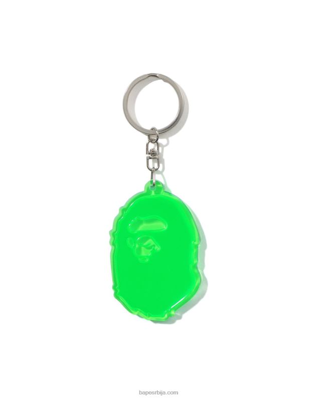 Војничко зелена мушкарци A Bathing Ape рефлектујући привезак за кључеве J4280485