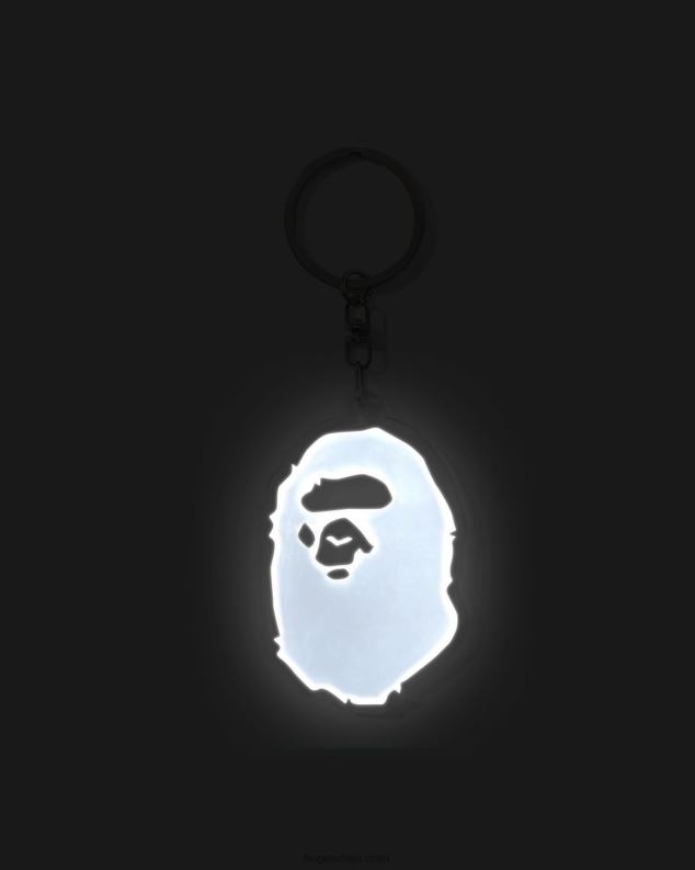 бео мушкарци A Bathing Ape рефлектујући привезак за кључеве J4280486