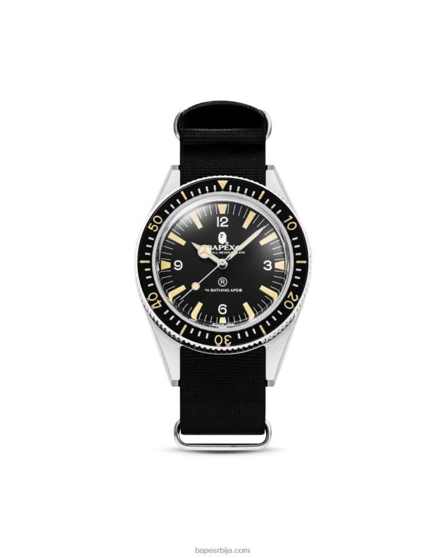црн мушкарци A Bathing Ape класични каиш од тканине типа 1 J4280521