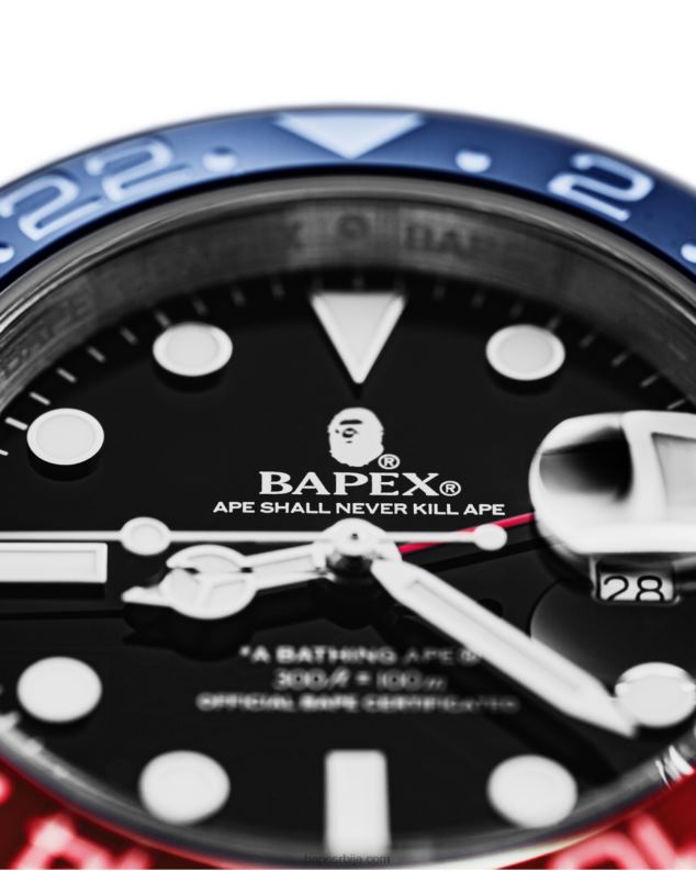 јарко црвена мушкарци A Bathing Ape сат типа 2 J4280602