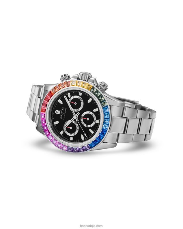 сребро мушкарци A Bathing Ape кристални камен типа 4 J4280383