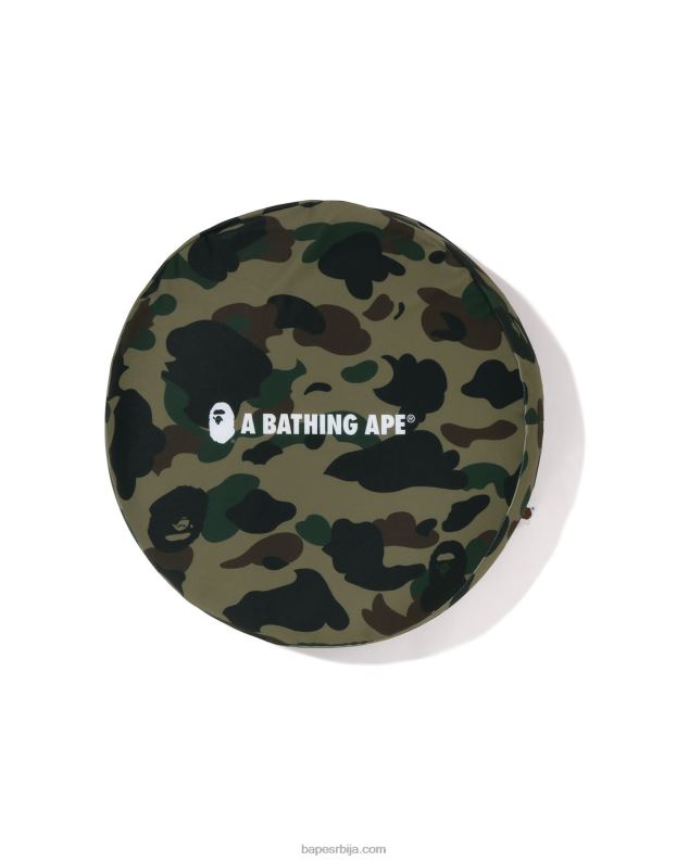 Војничко зелена мушкарци A Bathing Ape Јастук од пухастих перли 1. маскирног круга J4280487