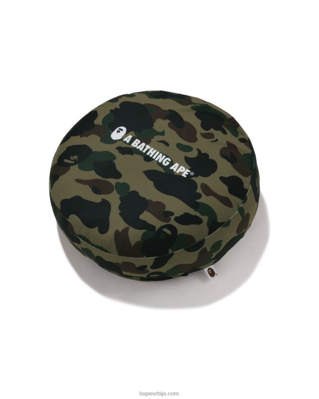Војничко зелена мушкарци A Bathing Ape Јастук од пухастих перли 1. маскирног круга J4280487