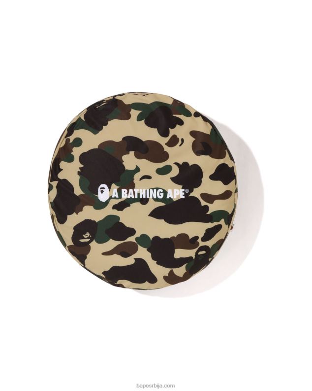 жута мушкарци A Bathing Ape Јастук од пухастих перли 1. маскирног круга J4280488