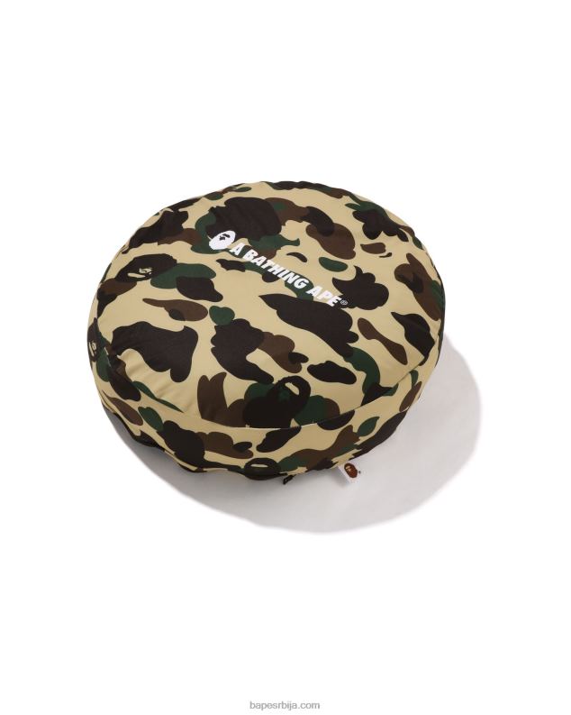 жута мушкарци A Bathing Ape Јастук од пухастих перли 1. маскирног круга J4280488