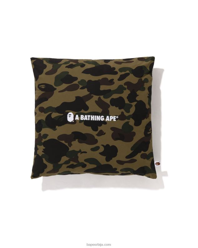 Војничко зелена мушкарци A Bathing Ape 1. маскирни квадратни јастук J4280489