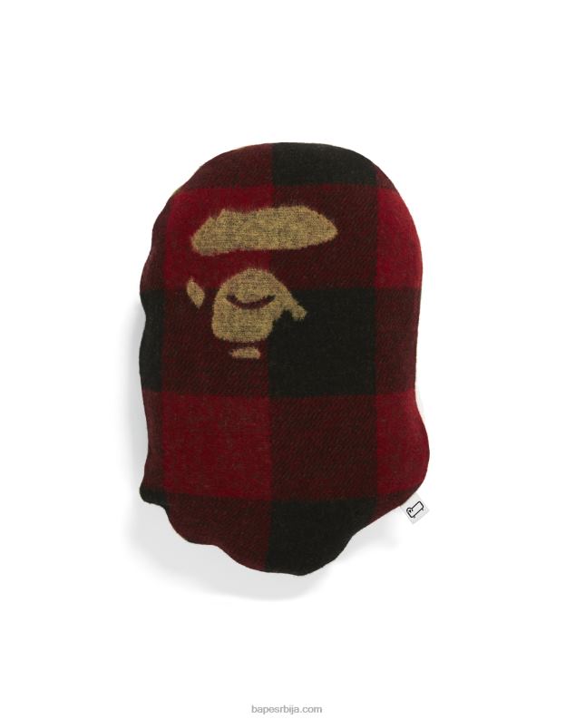 јарко црвена мушкарци A Bathing Ape к јастук за главу богат вуном J4280580