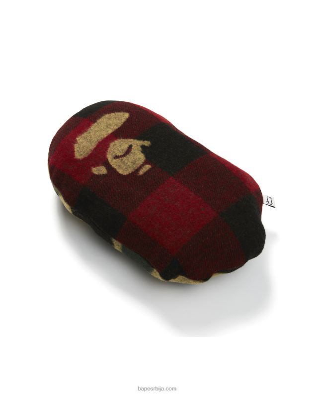 јарко црвена мушкарци A Bathing Ape к јастук за главу богат вуном J4280580