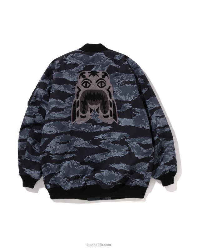 црн мушкарци A Bathing Ape тигер цамо лонг ма-1 J4280326