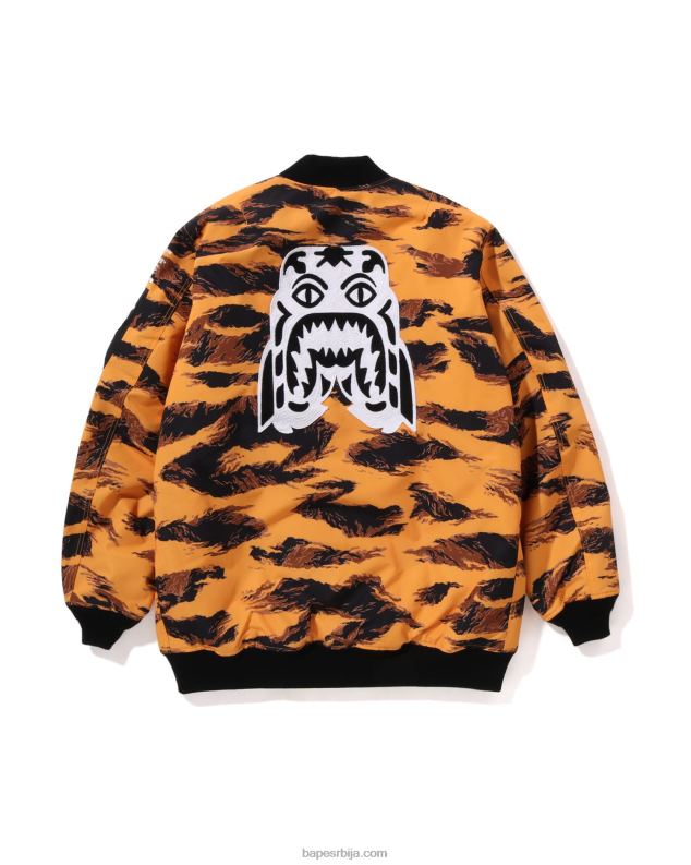 наранџаста мушкарци A Bathing Ape тигер цамо лонг ма-1 J4280327