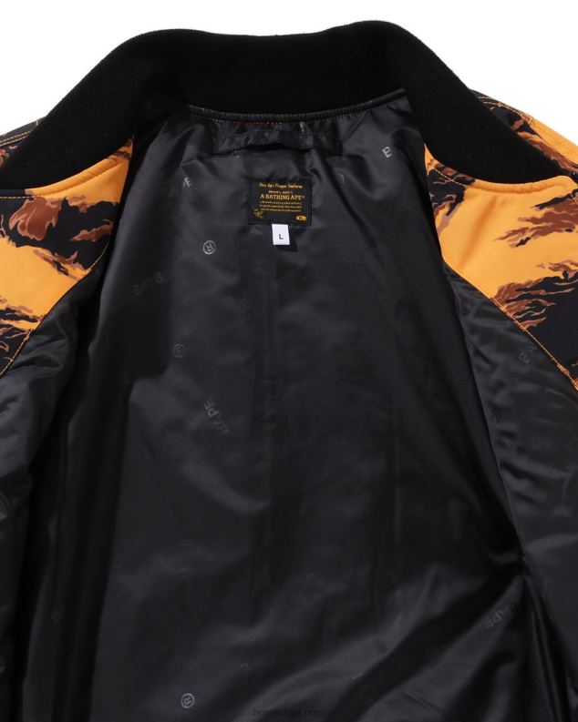 наранџаста мушкарци A Bathing Ape тигер цамо лонг ма-1 J4280327