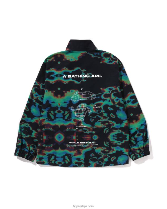 црн мушкарци A Bathing Ape тхермограпхи лоосе фит м-65 јакна J4280332