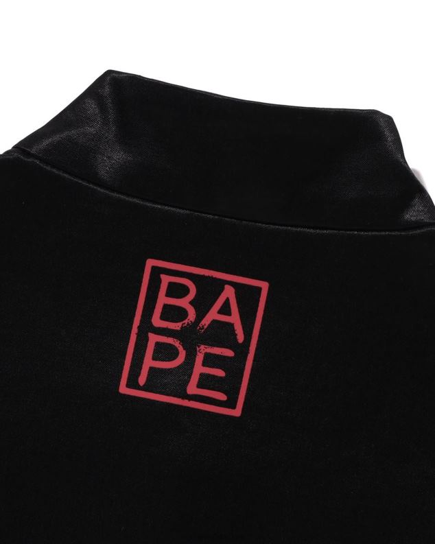 црн мушкарци A Bathing Ape Јапански мотив лабаве кинеске јакне J4280113