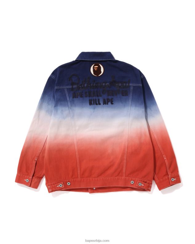 цаисе мушкарци A Bathing Ape дипломирани шампион опуштена тексас јакна J4280129