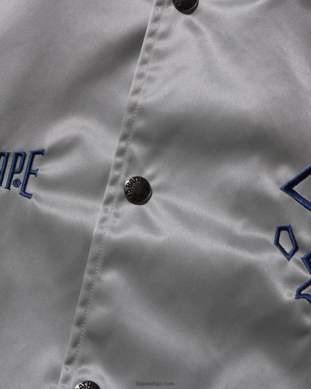 сребро мушкарци A Bathing Ape најлонска универзитетска јакна J4280182